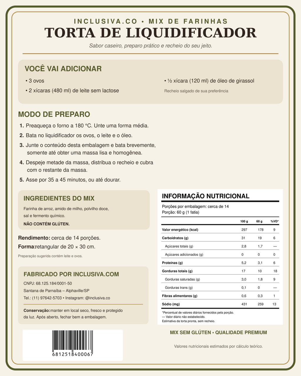 Torta de Liquidificador: Prática, versátil e deliciosa