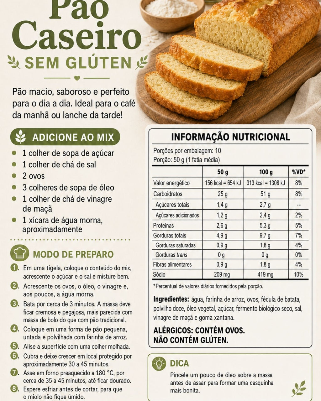 Pão Caseiro: Aquele sabor que lembra pão feito na hora