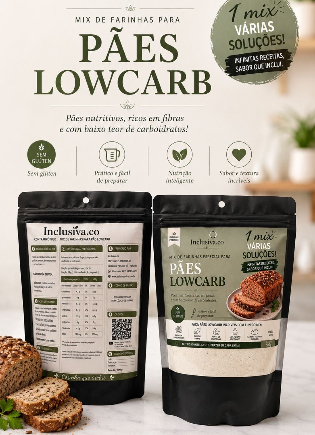 Mix Especial para Pães LowCarb